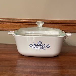 Corning Ware, Blue Cornflower, Baking Dish, P-1 1/2-B, 1 1/2 Qt. With Lid